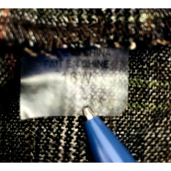 TanJay Pants Comfort Slacks Sweatpants Elastic Soft Wide Leg Brown Plaid 16 W - Picture 5 of 12